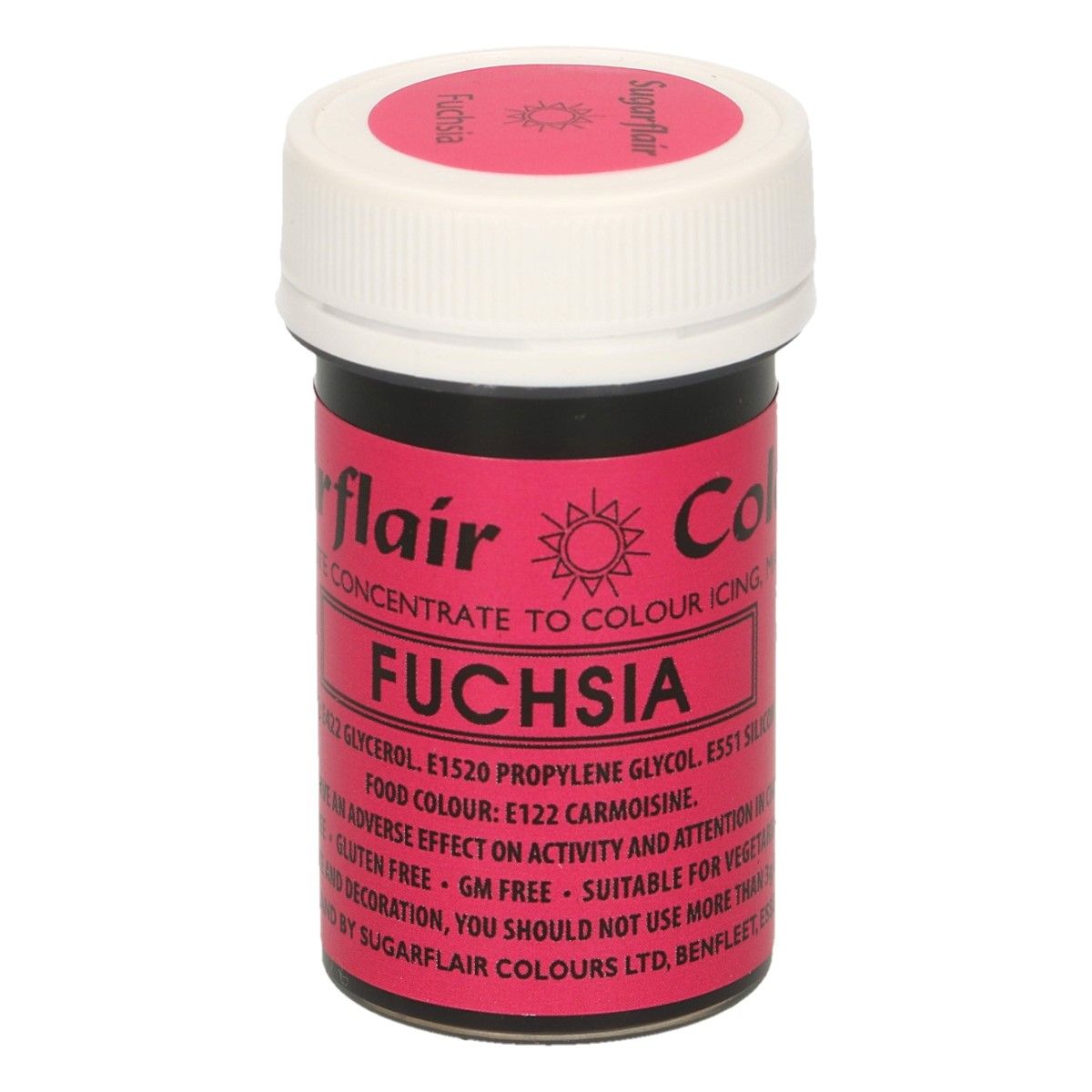Sugarflair Colours Gelová barva Fuchsia - Fuschsiová 25 g