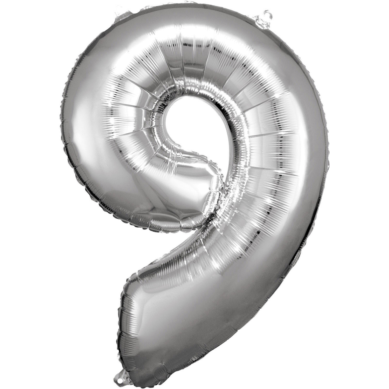 Levně Amscan Balónek fóliový narozeninové číslo 9 - stříbrný