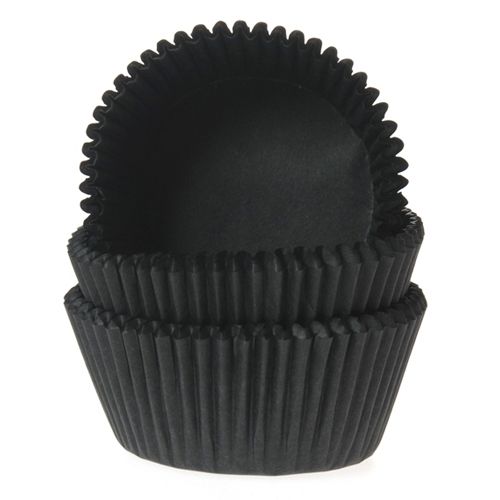 Levně Cakesupplies Mini košíčky na muffiny černé 60 ks