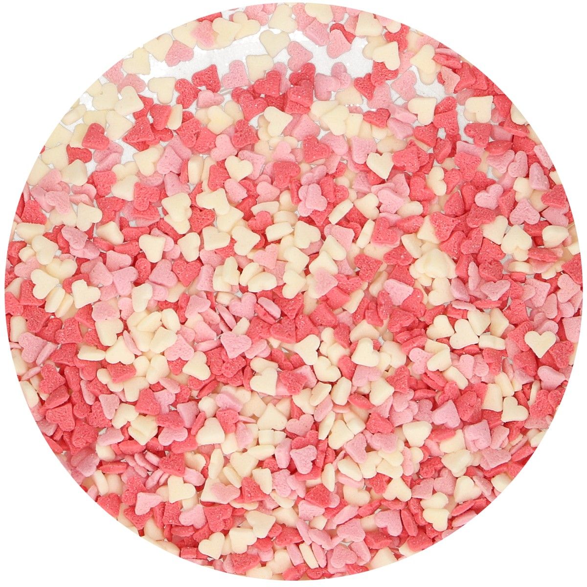 Levně Funcakes Cukrářské zdobení Mini srdíčka bílé růžové červené 60 g