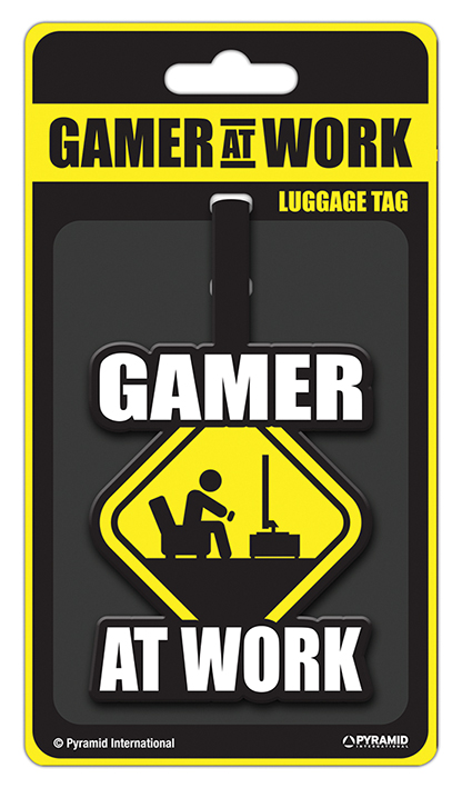 Levně Pyramid Štítek na zavazadla Gamer at work