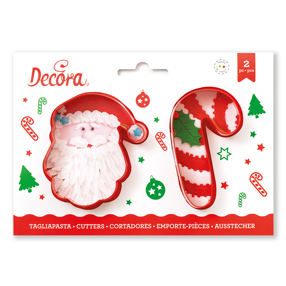 Levně Decora Sada vánočních vykrajovátek - Santa Claus a lízatko