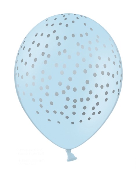 PartyDeco Tečkovaní modrý balónek