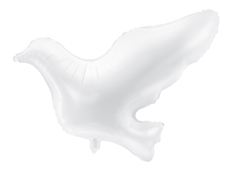 Levně PartyDeco Fóliový balón - Bílá holubice 77 x 66 cm