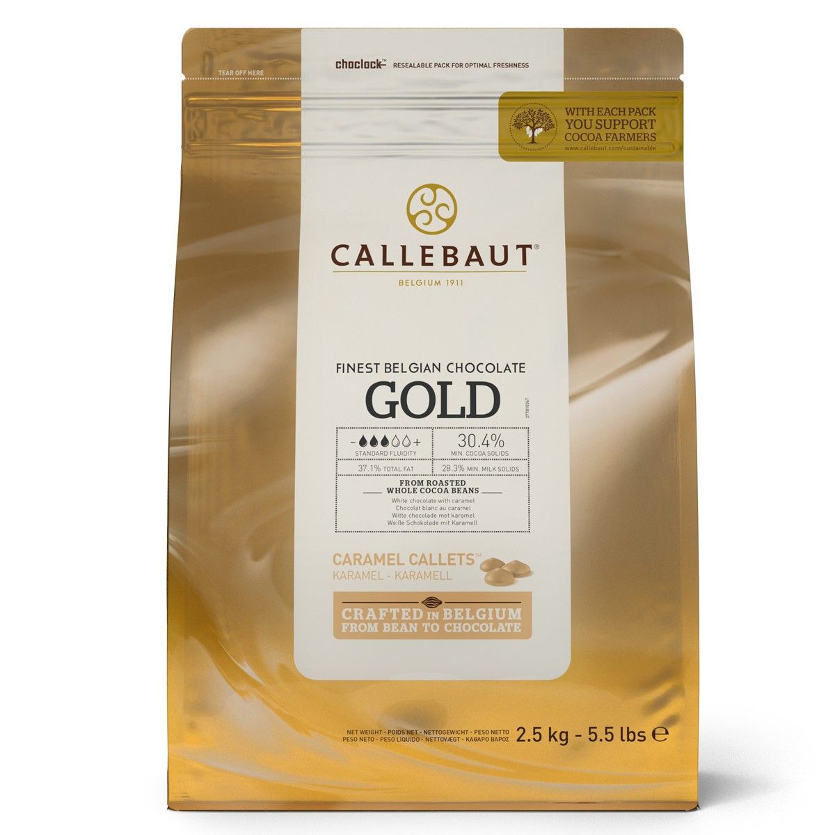 Callebaut karamelová čokoláda - Gold 2,5 kg