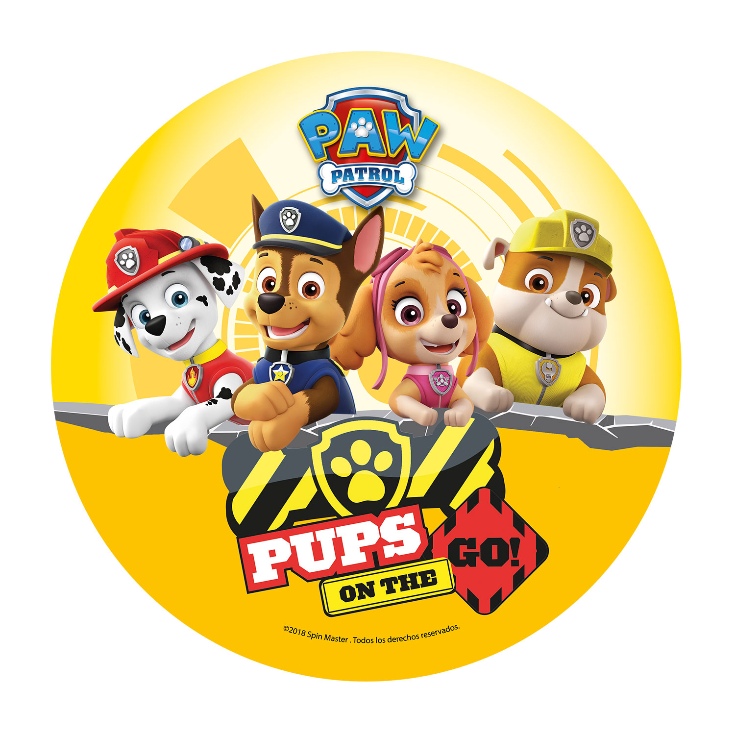 Dekora Jedlý papír - Paw Patrol Pups on the go 20 cm