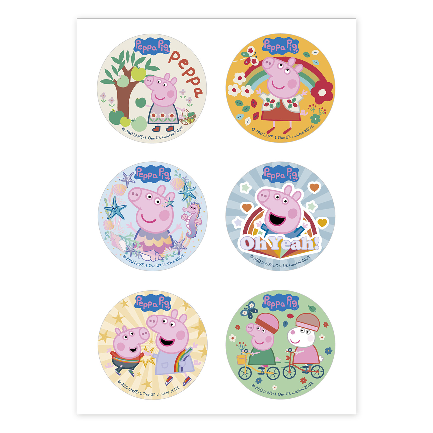 Levně Dekora Mix jedlých obrázků - Peppa Pig 6 ks