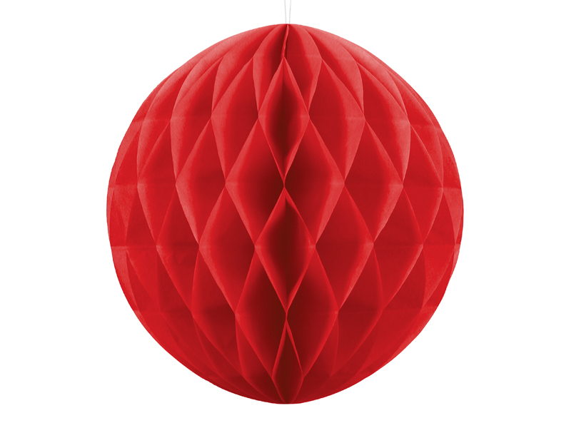 Levně PartyDeco Papírová koule červená 40 cm