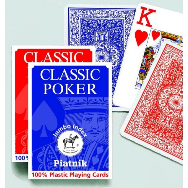 Piatnik Poker 100% plastic Jumbo Index