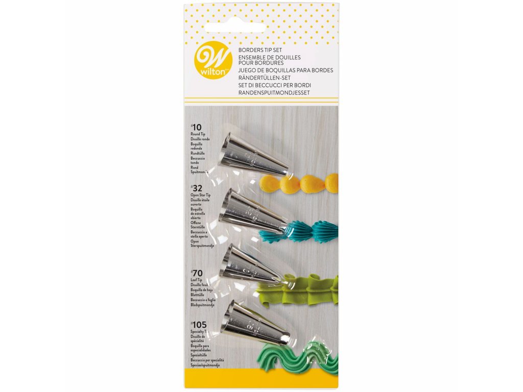 Levně Cakesupplies Sada cukrářských špiček 4 ks