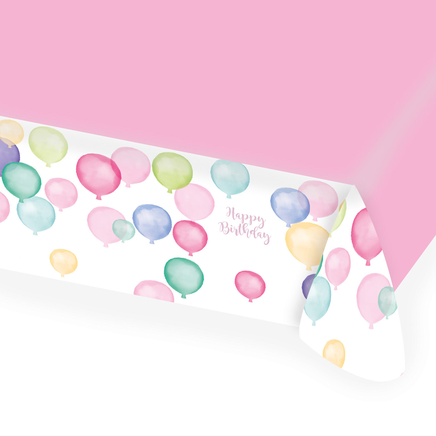 Levně Amscan Ubrus Happy Birthday - Pastelové balóny 115 x 175 cm