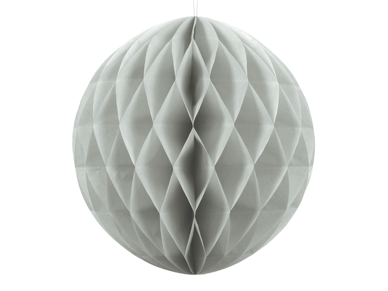 Levně PartyDeco Papírová koule - šedá 40 cm