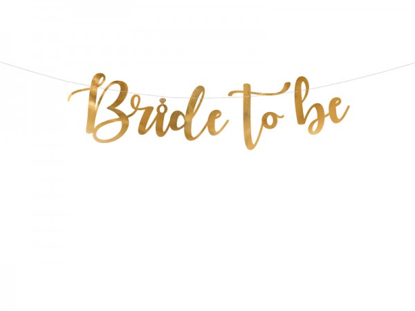 Levně PartyDeco Banner - Bride to be zlatý 80 x 19 cm