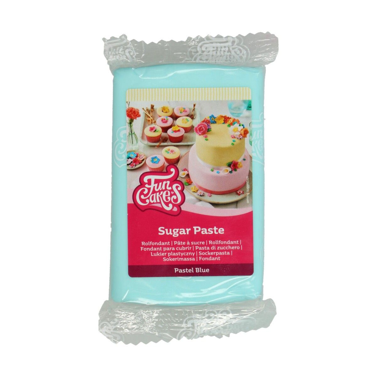 Levně Funcakes Pastelově modrý rolovaný fondant Pastel Blue - barevný fondán 250 g