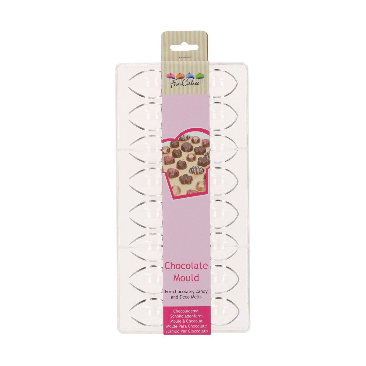 Levně Cakesupplies Forma na čokoládové pralinky - Ovál