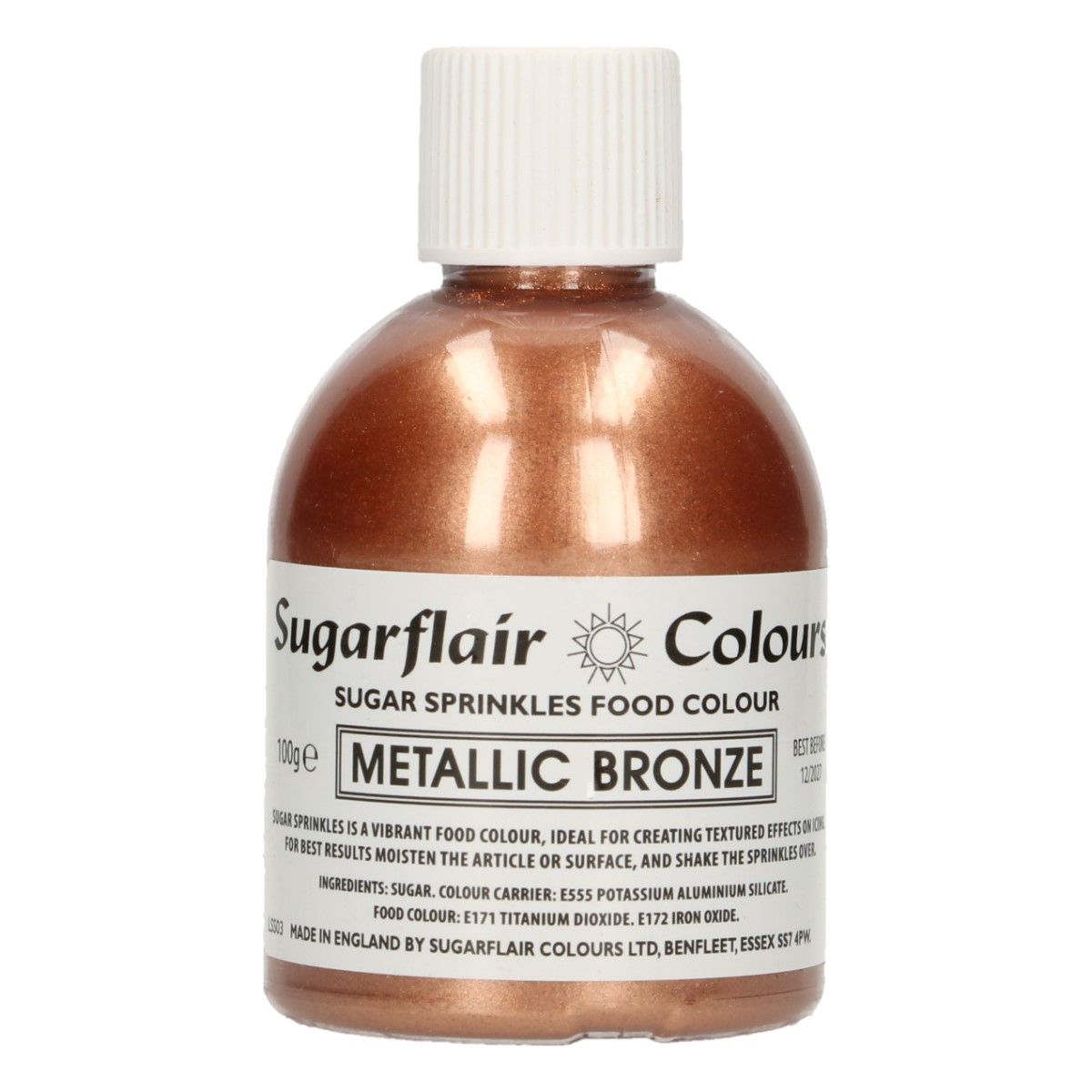 Sugarflair Colours Jedlé třpytky bronzové - Metallic Bronze 100 g