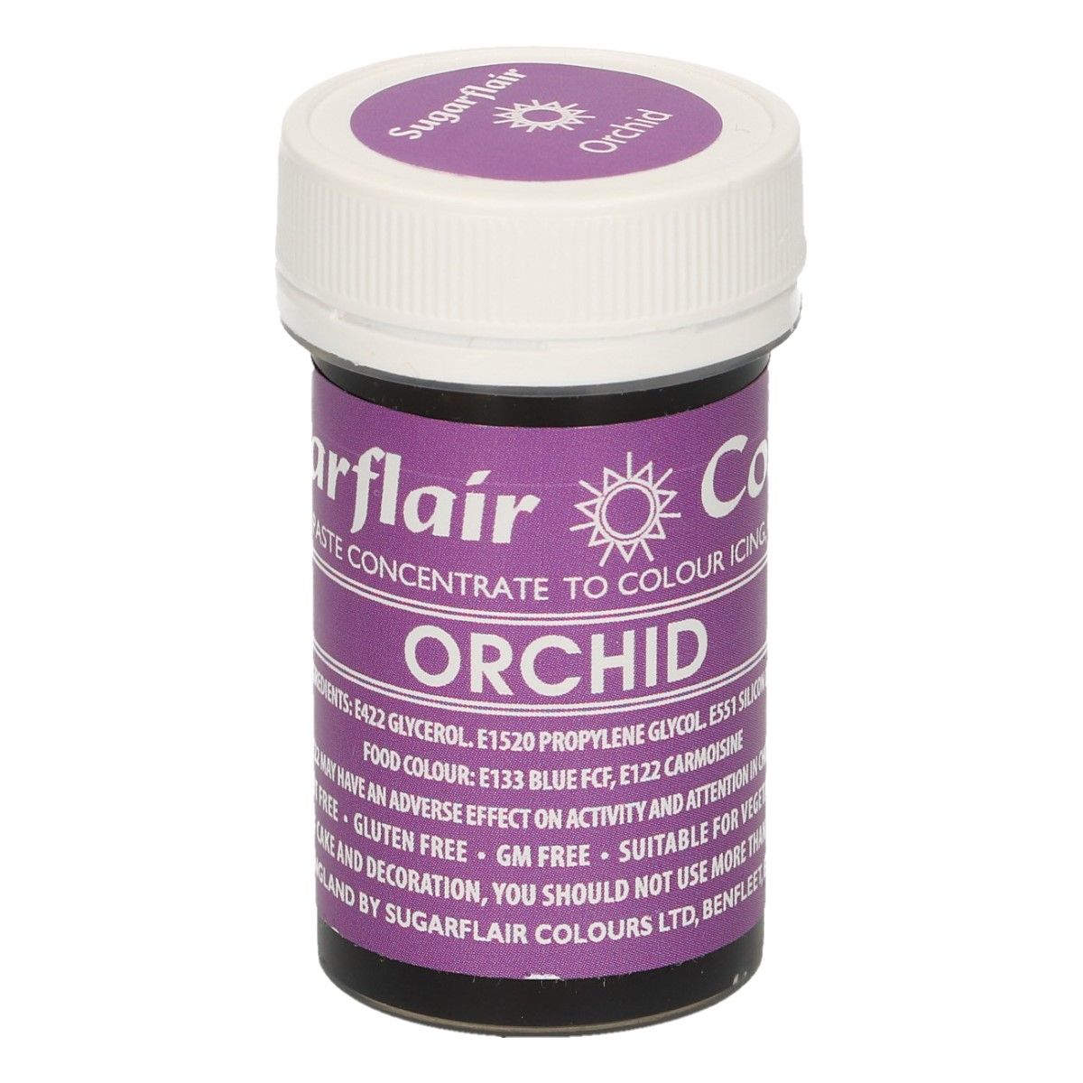 Levně Sugarflair Gelová barva Orchid - Fialová 25 g