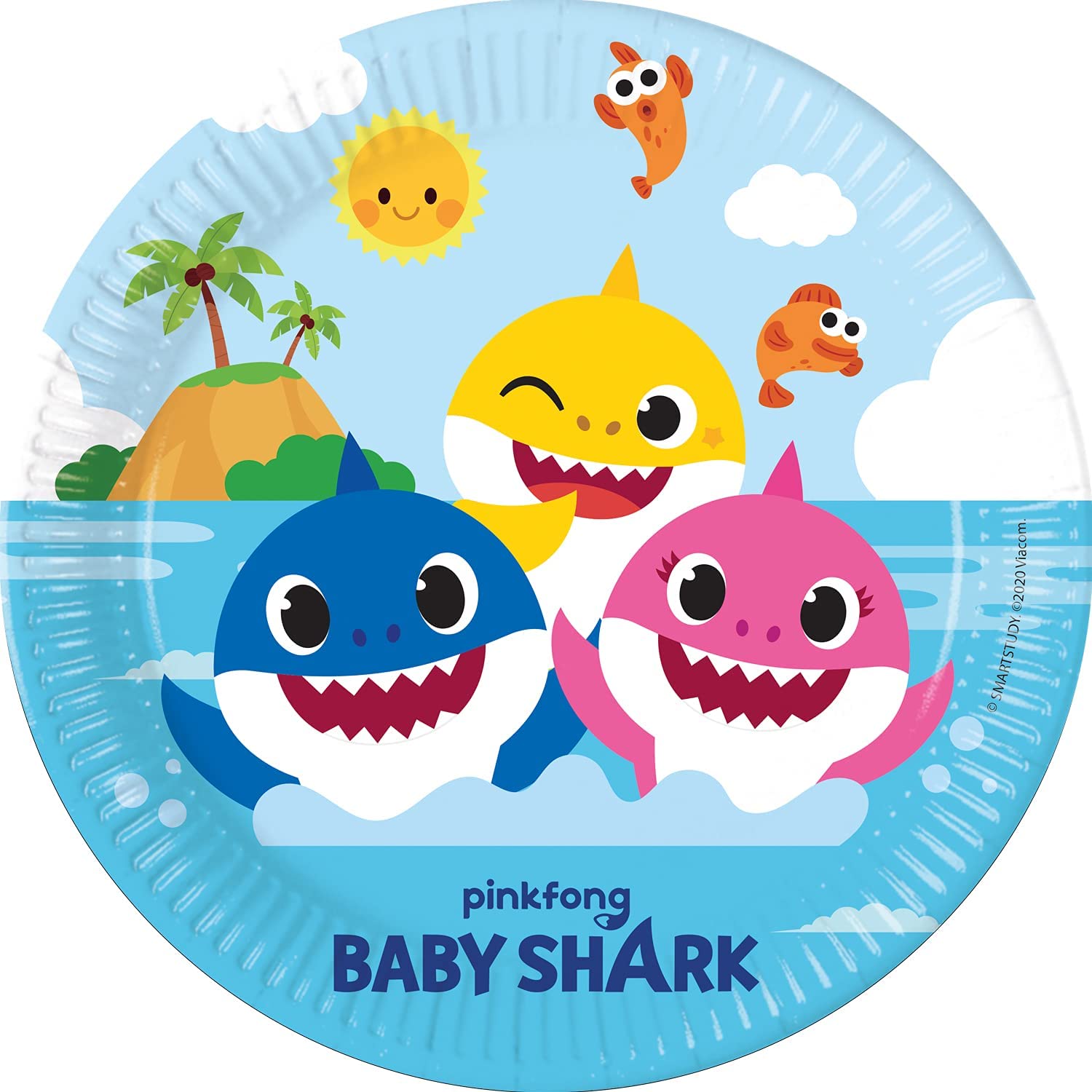 Levně Procos Kvalitné kompostovateľné taniere - Baby Shark 8 ks