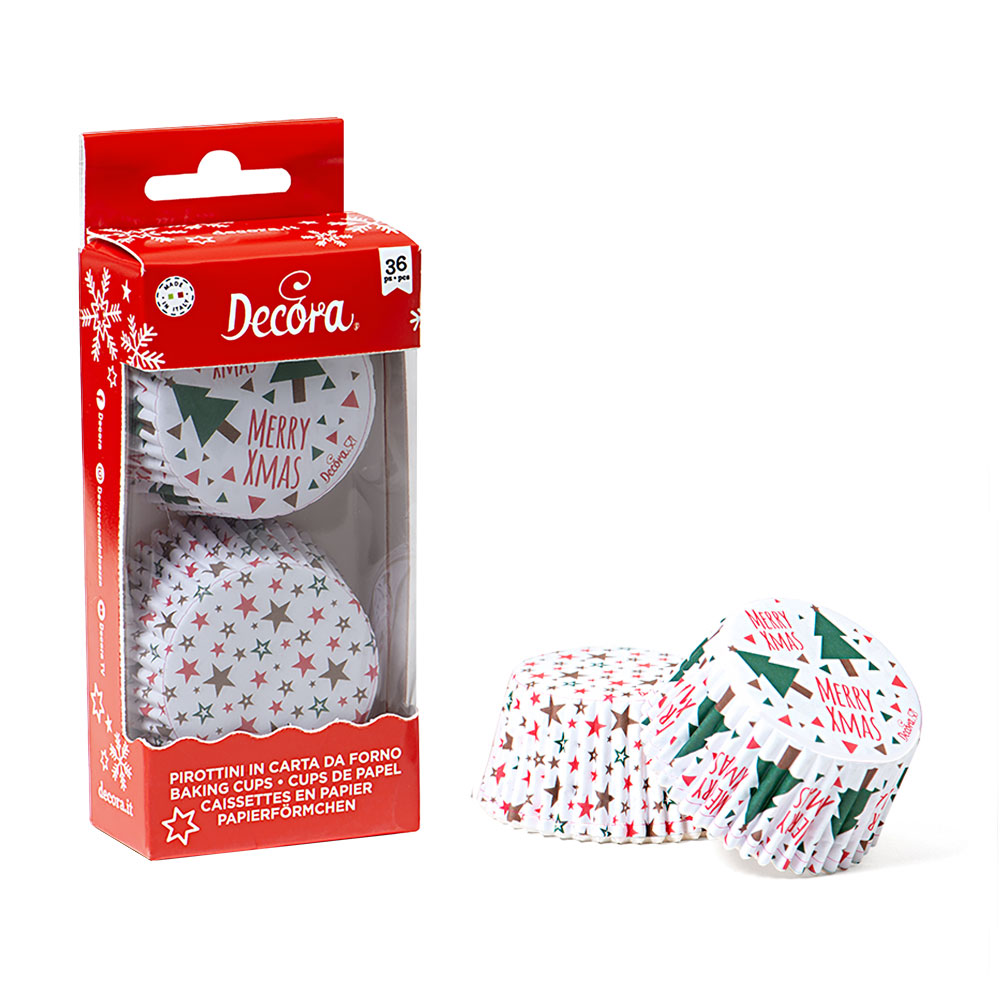 Decora Vánoční košíčky na muffiny - Merry X-Mas 36 ks