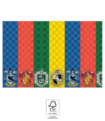 Levně Procos Papírový ubrus - Harry Potter fakulty 120x180 cm