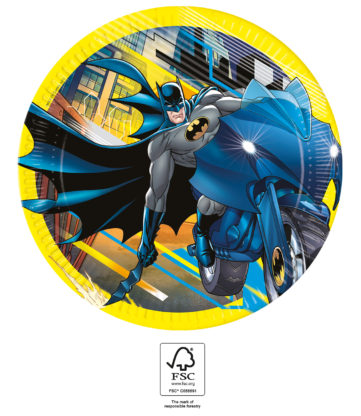 Levně Procos Talíře - Batman na motorce 23 cm 8 ks