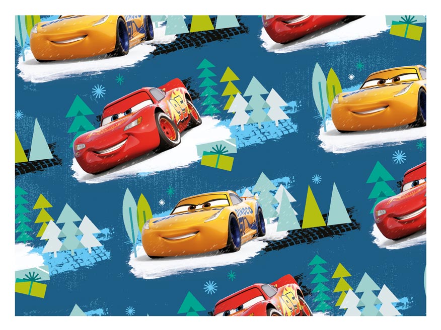 Christmas wrapping paper - Disney Cars (blue)