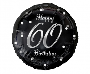 Levně Godan Fóliový balón černo/stříbrný 60