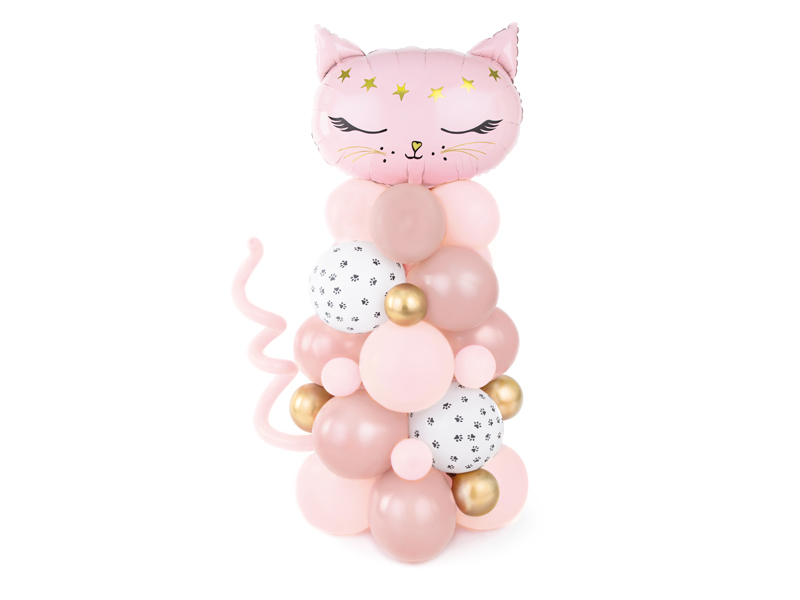 Levně PartyDeco Balónová girlanda - Růžová kočička 83x140cm