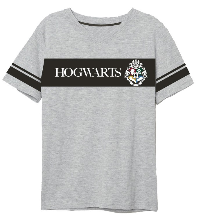 Levně EPlus Pánské tričko Harry Potter - Bradavice šedé
