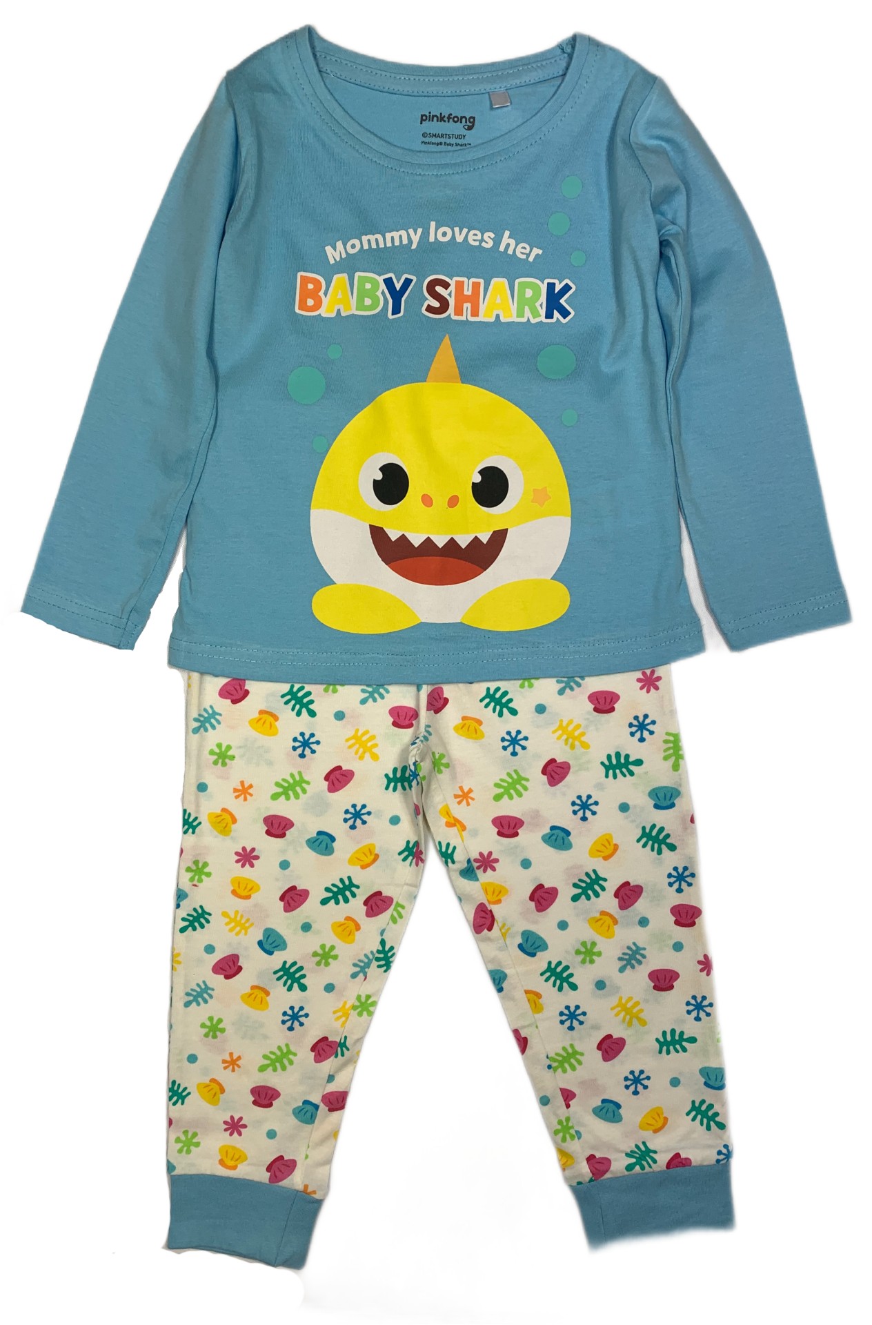 EPlus Dívčí pyžamo - Baby Shark modré Velikost - děti: 116