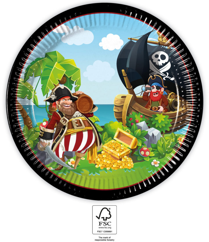 Levně Procos Kvalitné kompostovateľné taniere - Ostrovní piráti 8 ks