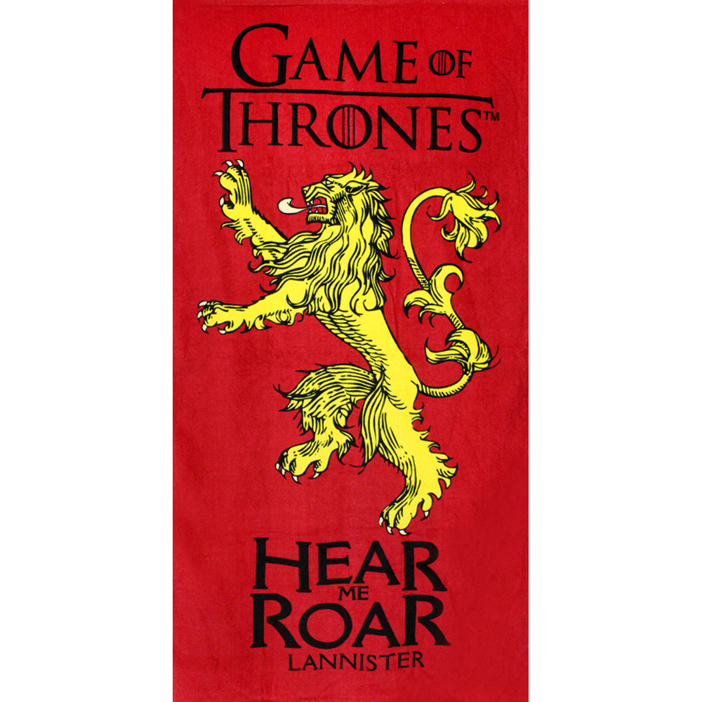 Levně Setino Osuška - Game of Thrones Lannister červená 70 x 140 cm