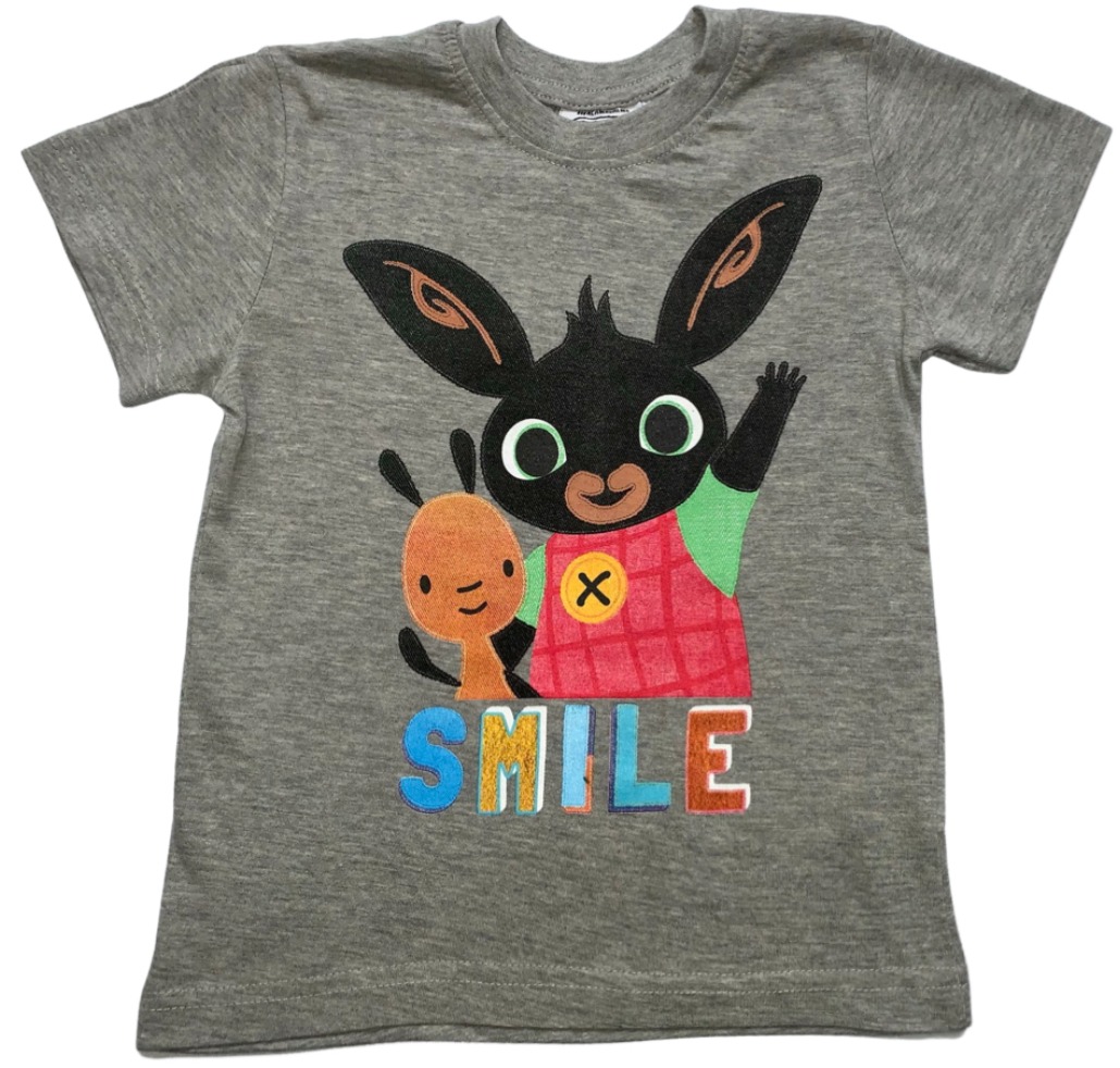 Levně Setino Chlapecké tričko - Bing Smile šedé