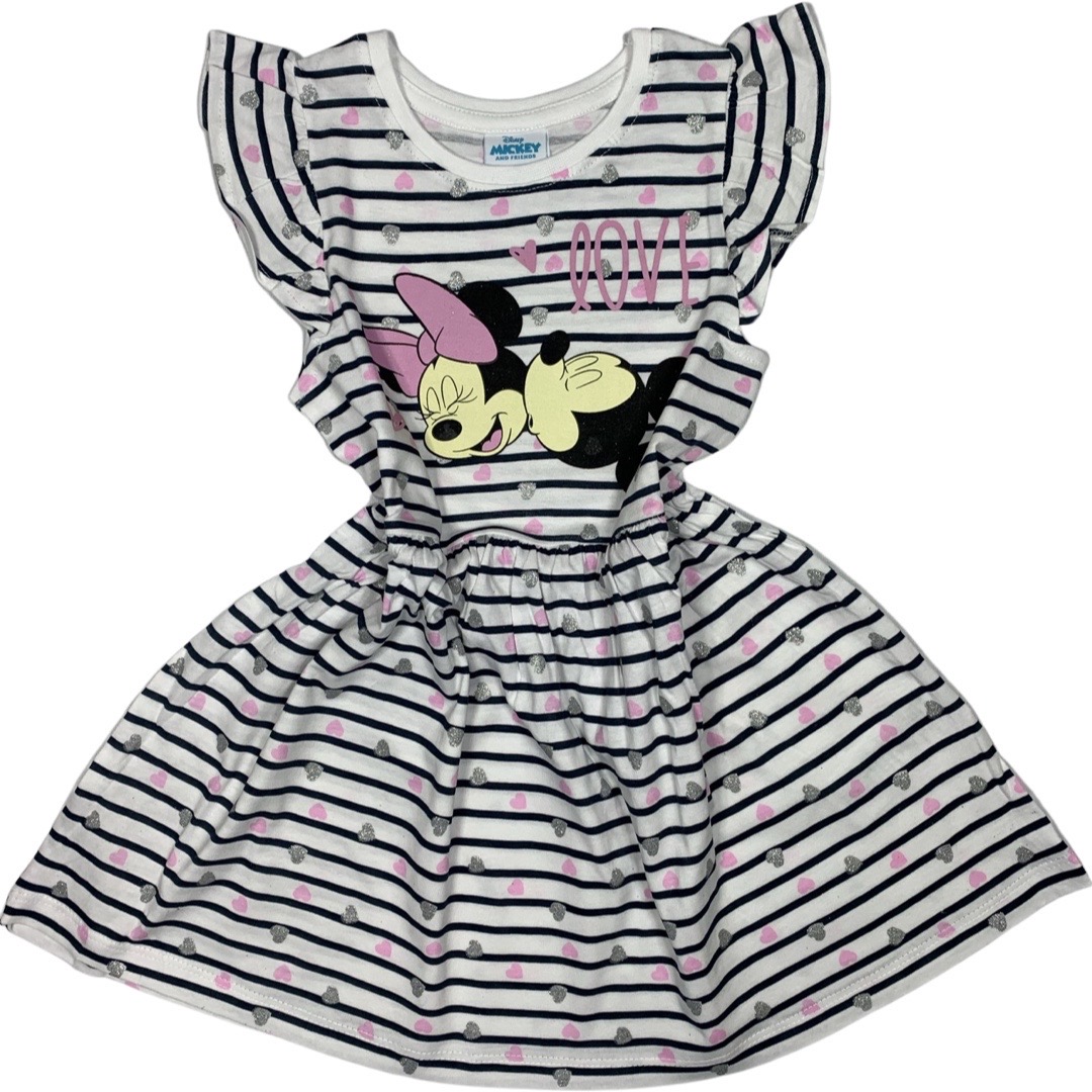 EPlus Dívčí šaty Minnie Mouse - Pruhované Velikost - děti: 116