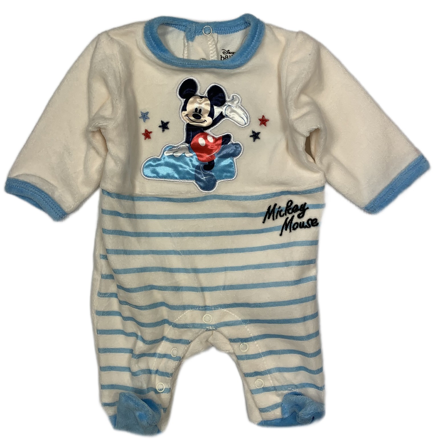 Levně Eplus Dupačky Mickey Mouse - Bílomodré Velikost nejmenší: 12 měsíců