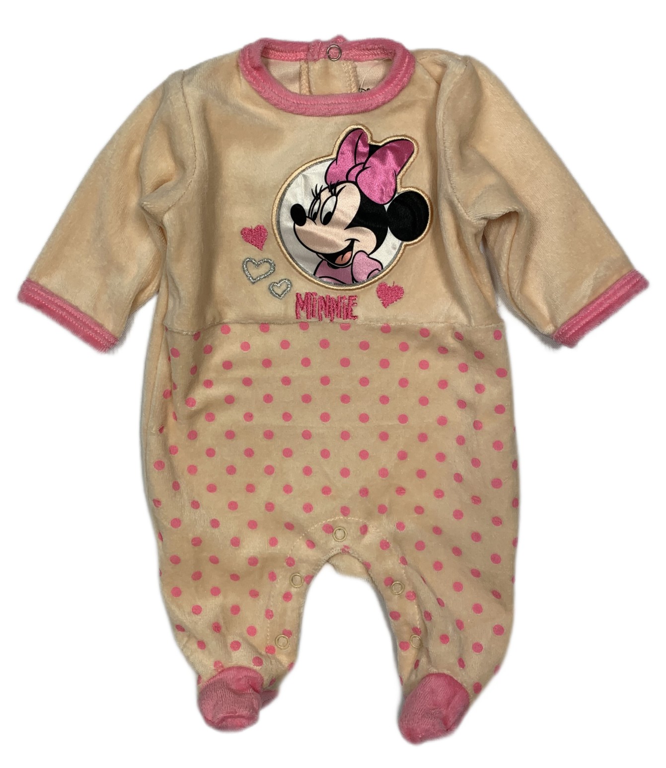 Levně Eplus Dupačky Minnie Mouse - Bělorůžové Velikost nejmenší: 12 měsíců