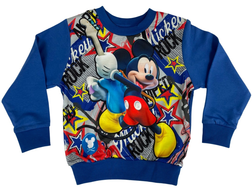 Setino Chlapčenská mikina - Mickey Mouse modrá Velikost - děti: 104