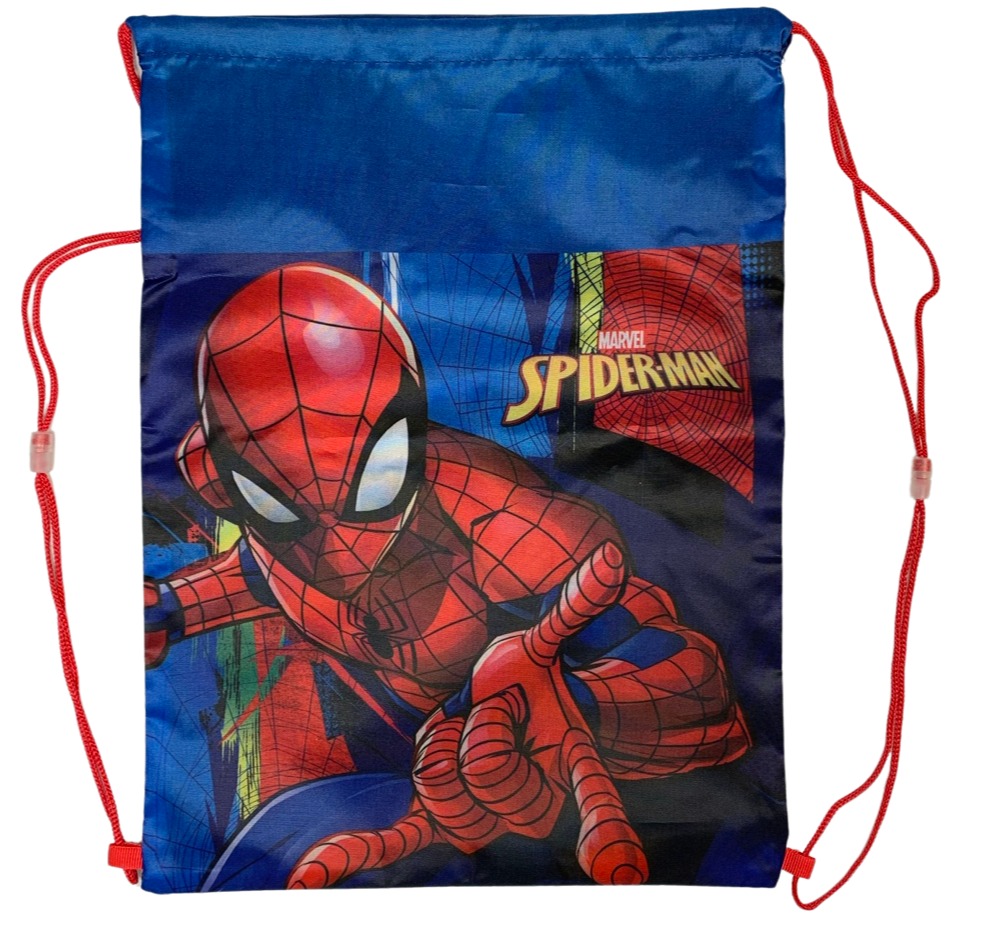 Levně Setino Dětský stahovací batoh - Spiderman modrý