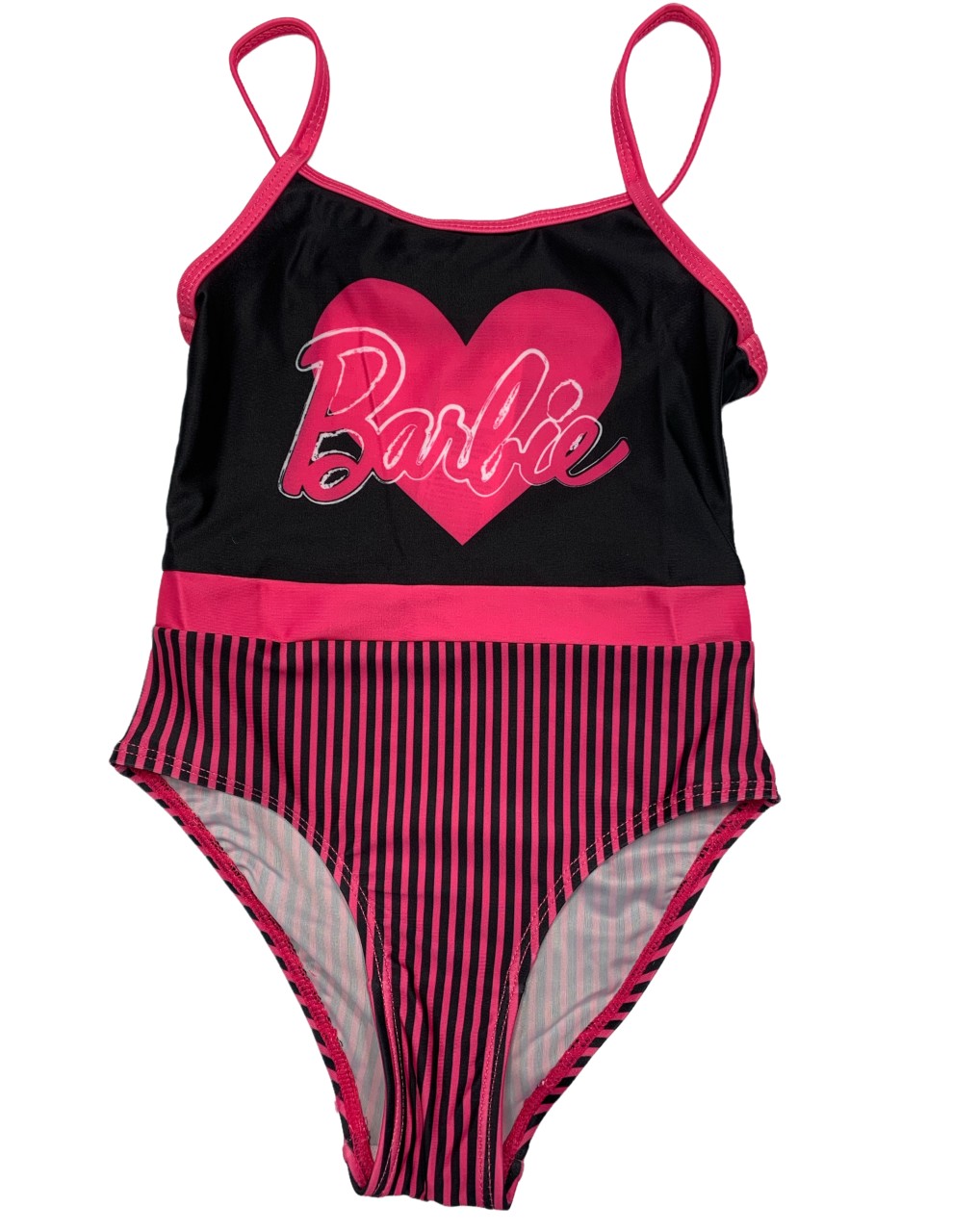 Levně EPlus Jednodílné plavky - Barbie černo-růžové