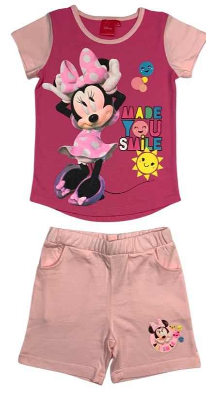 Levně Setino Letní plážový set Minnie Mouse - světle růžový