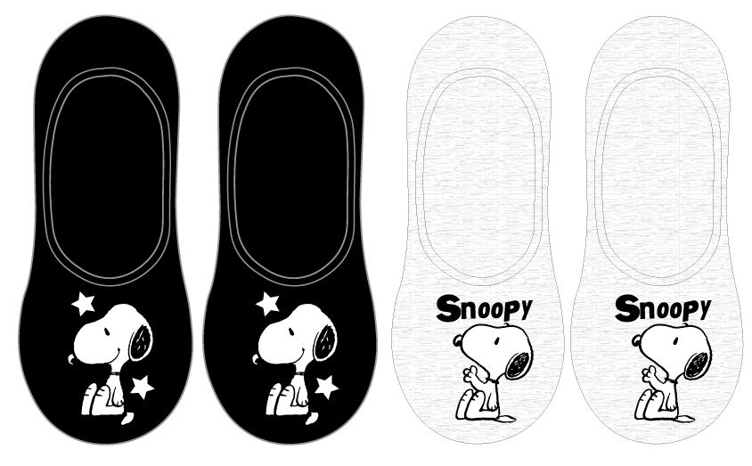 EPlus Sada 2 párov dámskych ponožiek - Snoopy mix Velikost ponožek: 35-38
