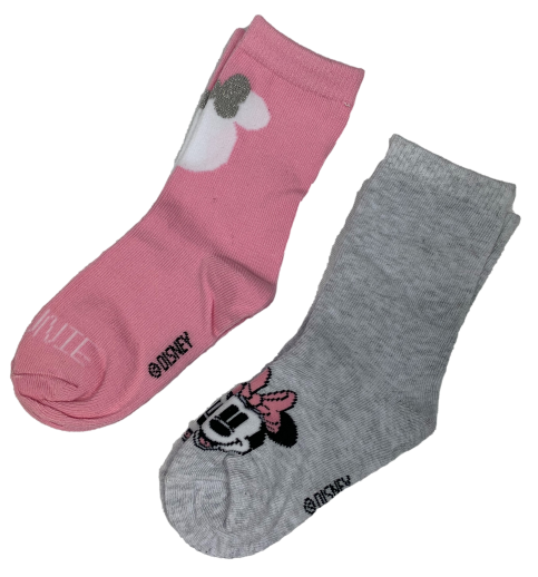 EPlus Sada 2 párů dětských ponožek - Minnie Mouse Velikost ponožek: 31-34