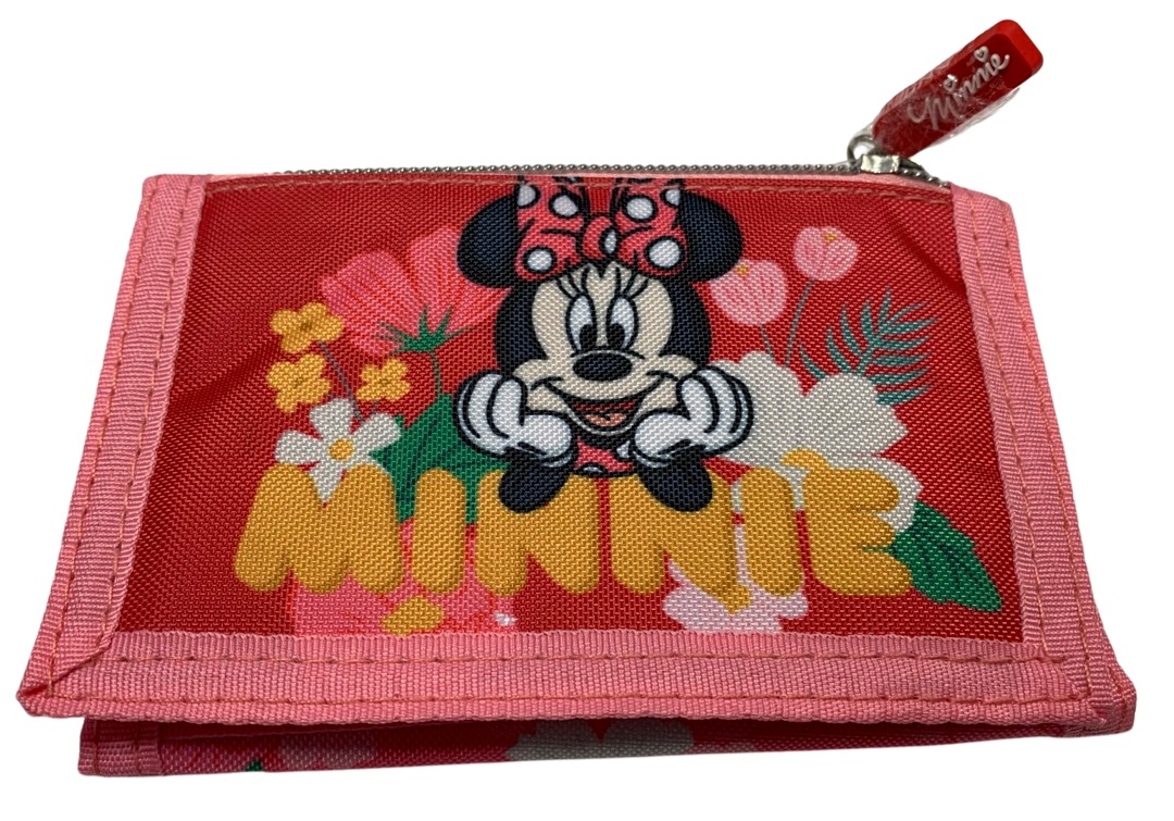 Levně Setino Textilní dětská peněženka - Minnie Mouse růžová