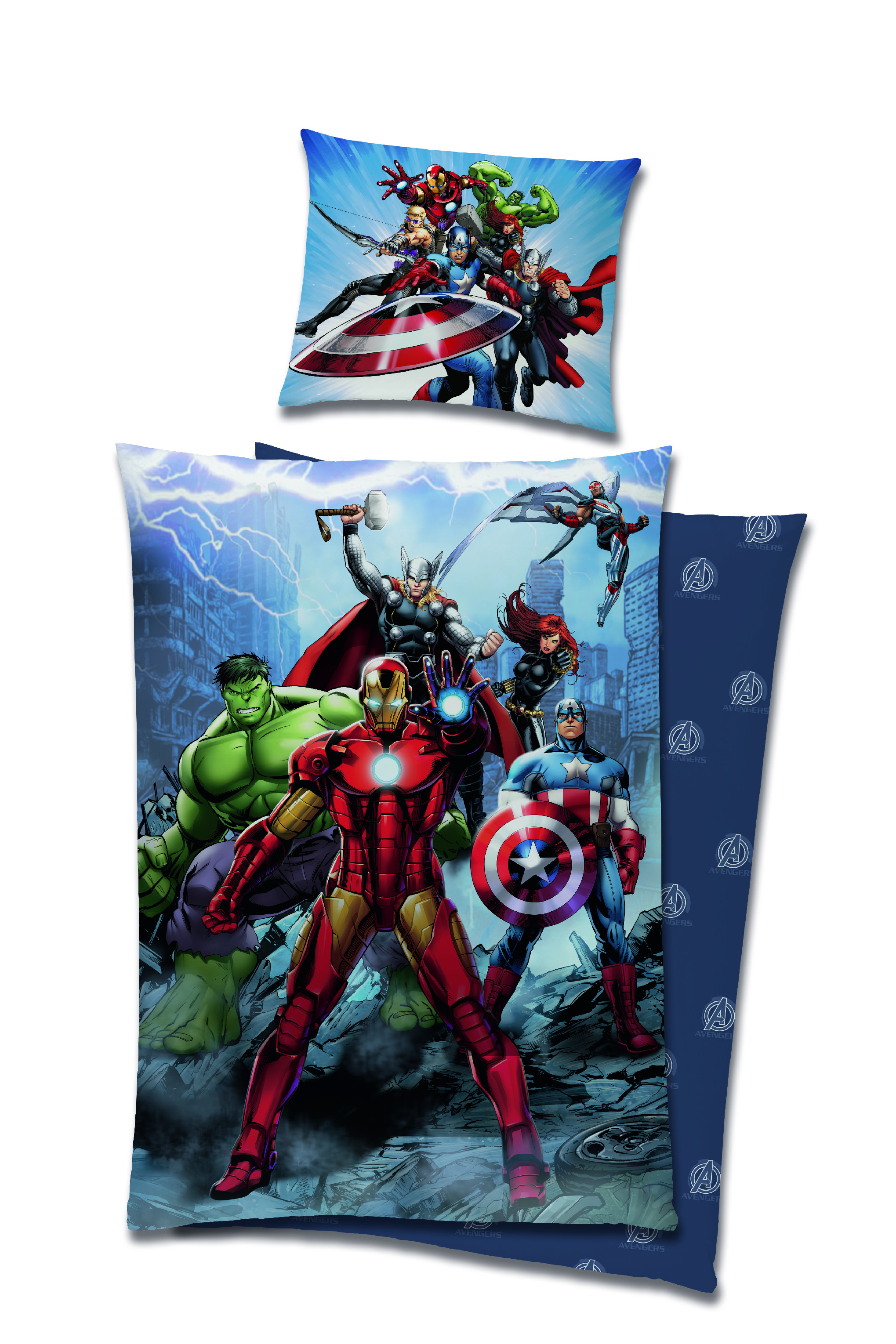 Levně Carbotex Ložní povlečení - Marvel Avengers 140 x 200 cm