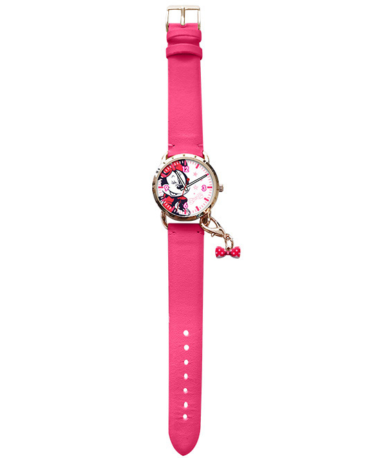 Levně Euroswan Dětské náramkové hodinky analog - Minnie Mouse růžové