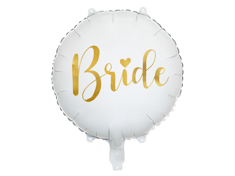 Levně PartyDeco Fóliový balón Bride - zlatý 45 cm