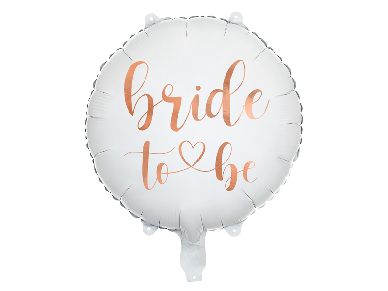 Levně PartyDeco Fóliový balón Bride to be - bílorůžový 45 cm