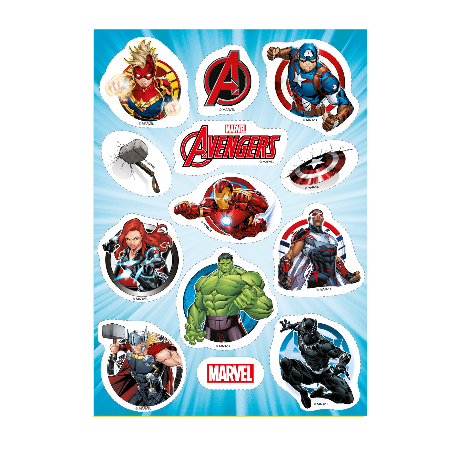 Dekora Mix jedlých obrázků - Avengers Marvel 13 ks
