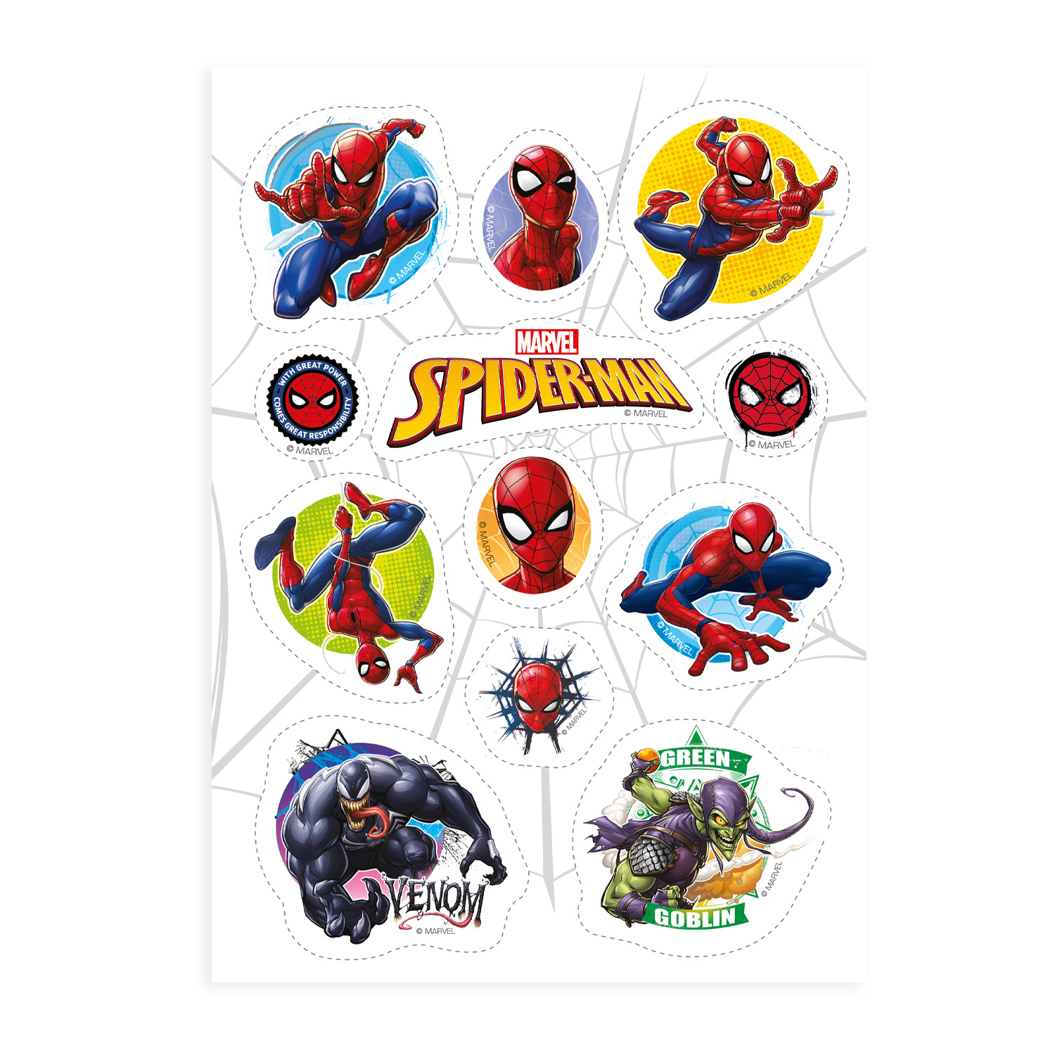 Levně Dekora Mix jedlých obrázků - Spiderman Marvel 12 ks