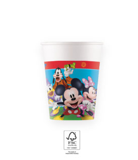 Levně Procos Papírové kelímky - Mickey Mouse Rock 200 ml 8 ks